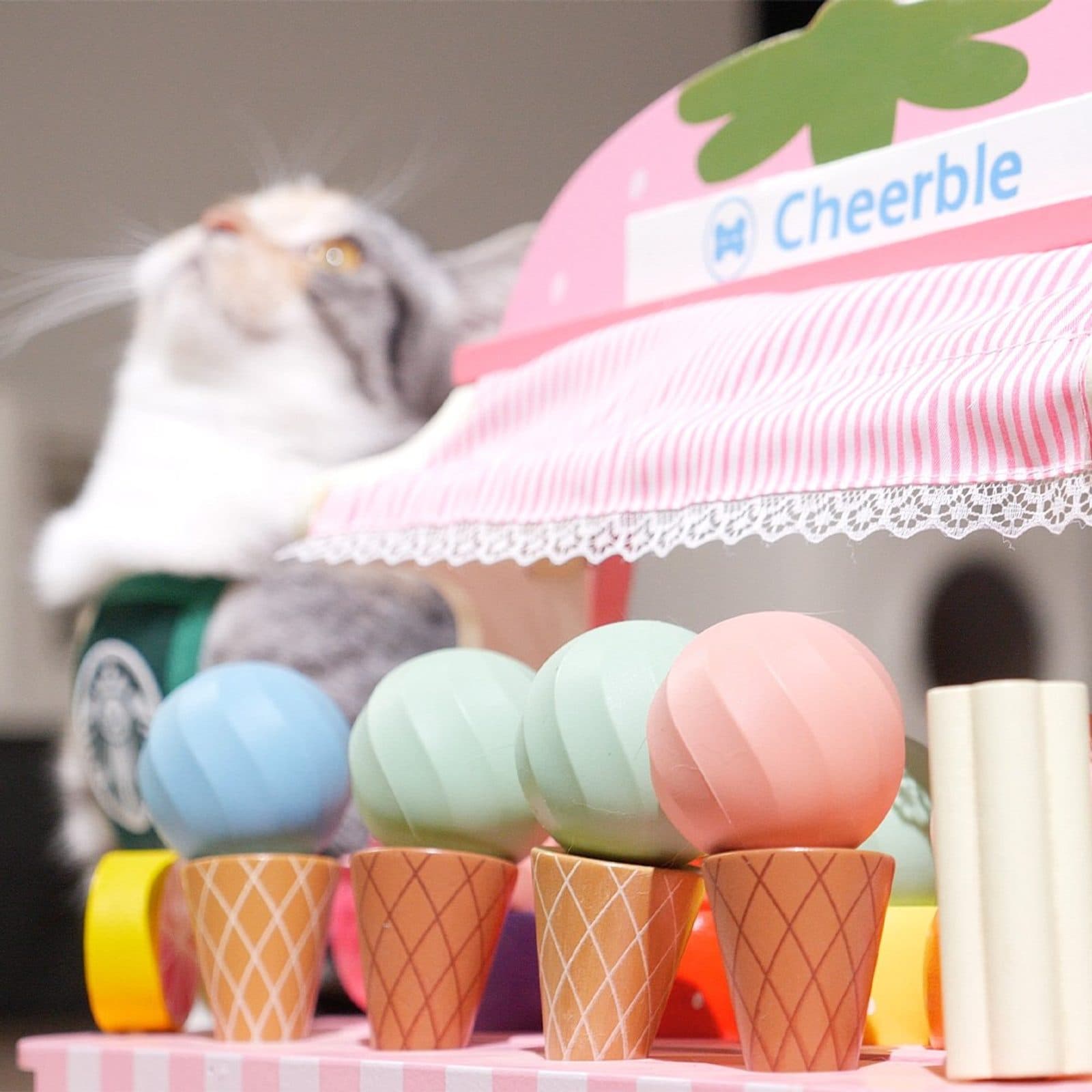 Cheerble Ice Cream moving Katten toy view 2