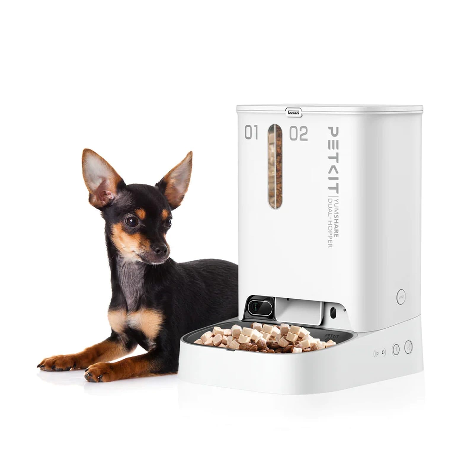 Dual-hopper dispenser voor katten en kleine honden met camera, 5 l view 6